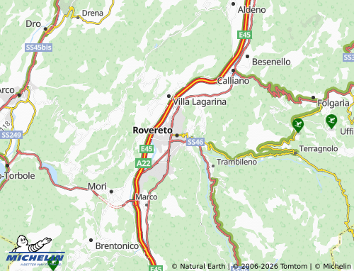 MICHELIN Rovereto map - ViaMichelin