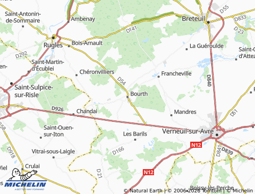 Kaart MICHELIN Bourth - ViaMichelin