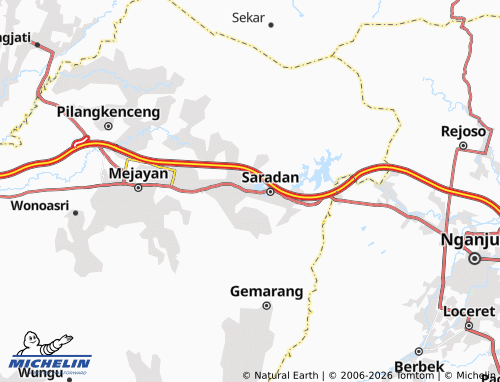 MICHELIN Sugihwaras map - ViaMichelin