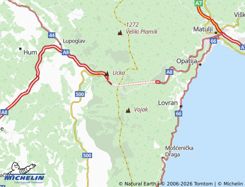 Mapa MICHELIN Vela Učka - ViaMichelin