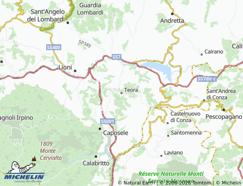 Mapa MICHELIN Teora - ViaMichelin