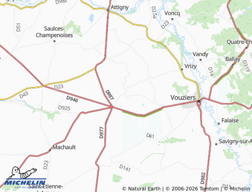 Mapa MICHELIN Tourcelles-Chaumont - ViaMichelin