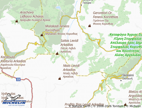 MICHELIN Achladies map - ViaMichelin