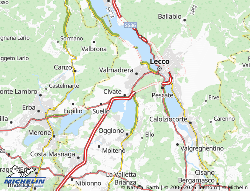 MICHELIN Civate map - ViaMichelin