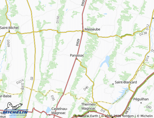 MICHELIN Panassac map - ViaMichelin