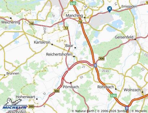 Carte MICHELIN Reichertshofen - ViaMichelin