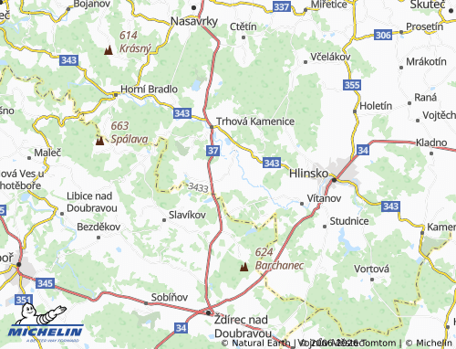 MICHELIN Dřevíkov map - ViaMichelin