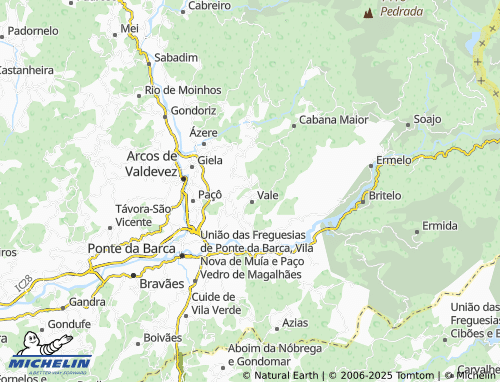MICHELIN-Landkarte Nogueiras de Vale - ViaMichelin