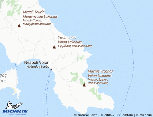 MICHELIN Kato Kastania map - ViaMichelin