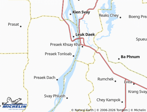 Mappa MICHELIN Preaek Tonloab - ViaMichelin