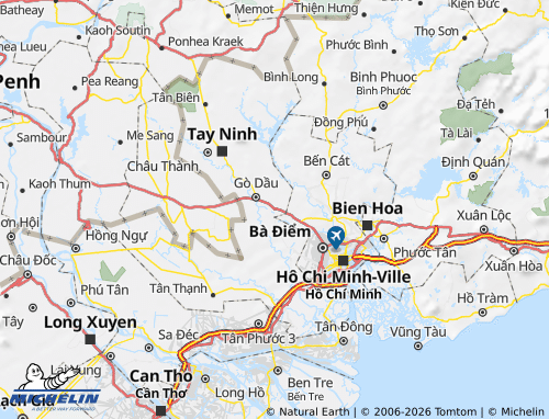 Mapa MICHELIN Trảng Bàng - ViaMichelin