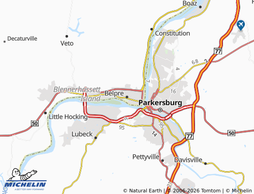 Carte MICHELIN Belpre - ViaMichelin