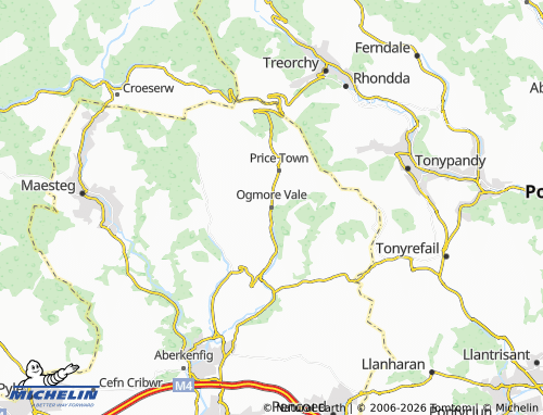 Mappa MICHELIN Ogmore Vale - ViaMichelin