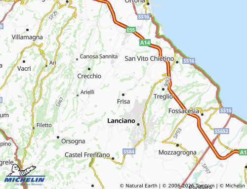MICHELIN Frisa map - ViaMichelin