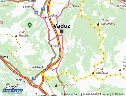 MICHELIN Triesen map - ViaMichelin