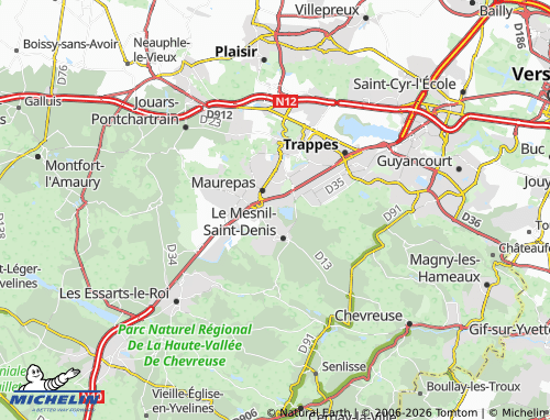 MICHELIN La Verrière map - ViaMichelin