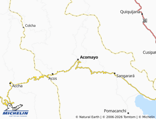 MICHELIN-Landkarte Acomayo - ViaMichelin