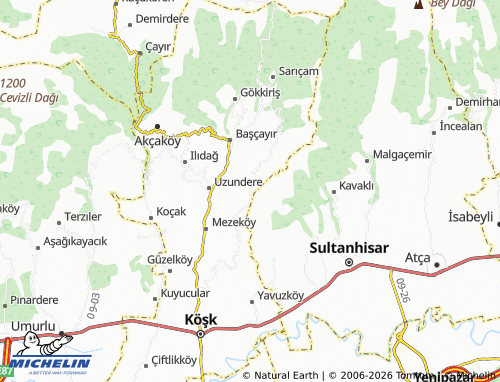 MICHELIN Karatepe map - ViaMichelin