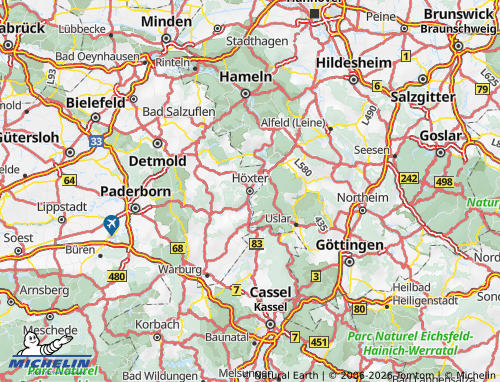 MICHELIN Höxter map - ViaMichelin