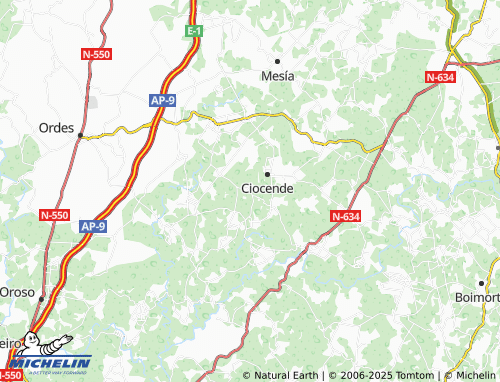 MICHELIN Frades (San Martiño) map - ViaMichelin
