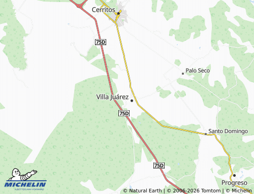 MICHELIN De Guadalupe map - ViaMichelin