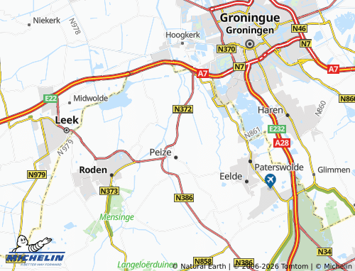 MICHELIN Peizerwold map - ViaMichelin