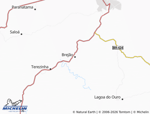 MICHELIN Brejão map - ViaMichelin