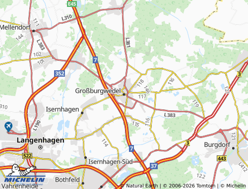 MICHELIN Großburgwedel map - ViaMichelin