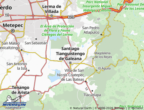 Mapa MICHELIN Capulhuac de Mirafuentes - ViaMichelin