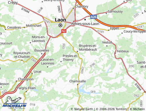 Mapa MICHELIN Vorges - ViaMichelin