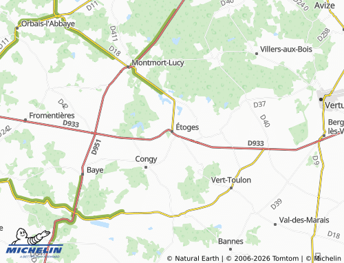 Mapa MICHELIN Etoges - ViaMichelin