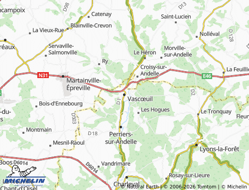 MICHELIN Vascoeuil map - ViaMichelin