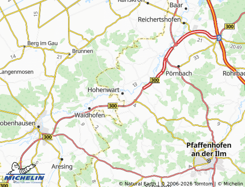 Carte MICHELIN Hohenwart - ViaMichelin