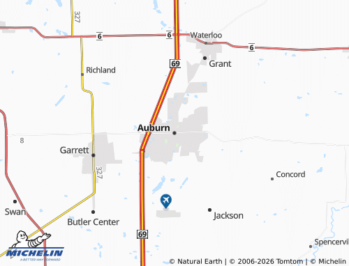 Kaart MICHELIN Auburn - ViaMichelin
