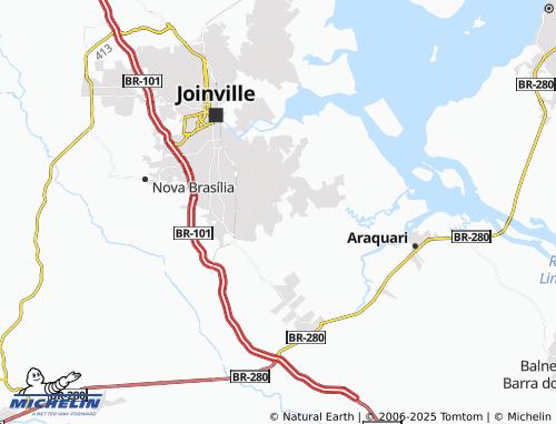 MICHELIN Parque Guarani map - ViaMichelin