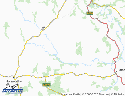 MICHELIN Shebbear map - ViaMichelin