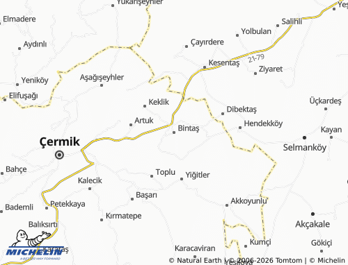 MICHELIN Bintaş map - ViaMichelin
