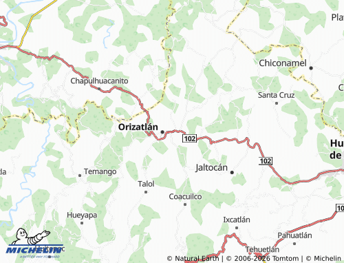MICHELIN Llano Nuevo map - ViaMichelin