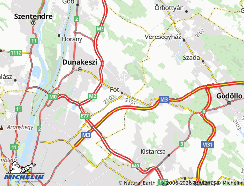 Mapa MICHELIN Fót - ViaMichelin