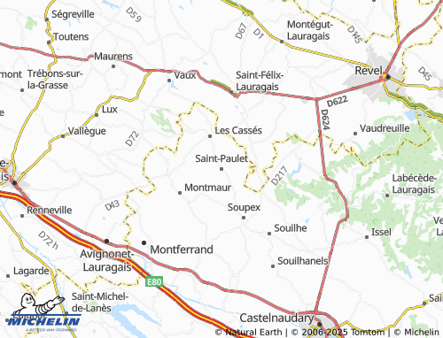MICHELIN Saint-Paulet map - ViaMichelin