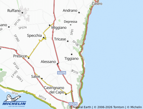 Mapa MICHELIN Tiggiano - ViaMichelin