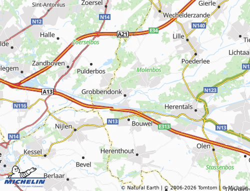 Mapa MICHELIN Grobbendonk - ViaMichelin