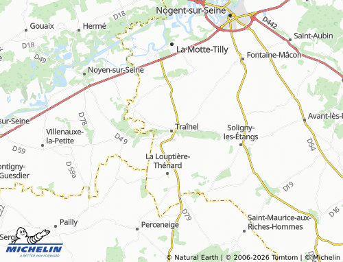 Mappa MICHELIN Traînel - ViaMichelin