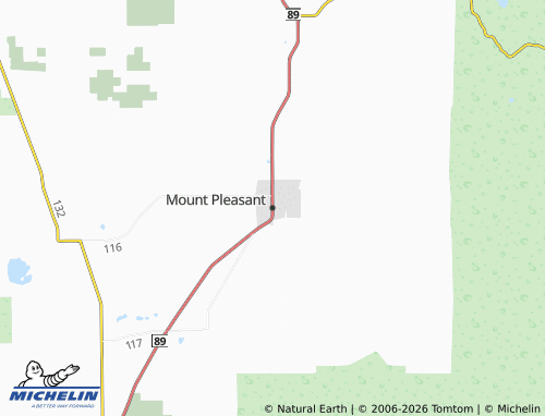 Kaart MICHELIN Mount Pleasant - ViaMichelin