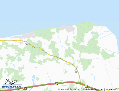 MICHELIN Glesborg Kær map - ViaMichelin