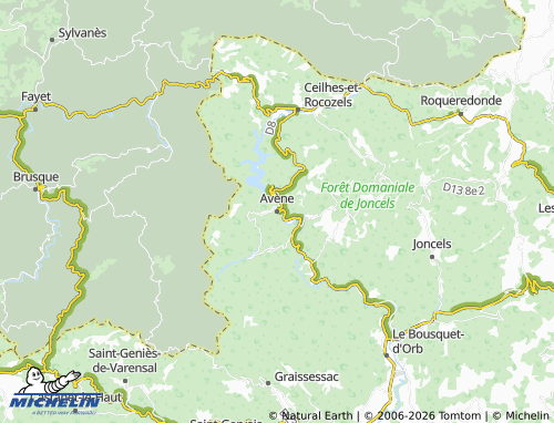 Mappa MICHELIN Avène - ViaMichelin