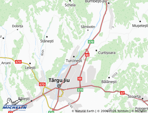 Mappa MICHELIN Turcinești - ViaMichelin