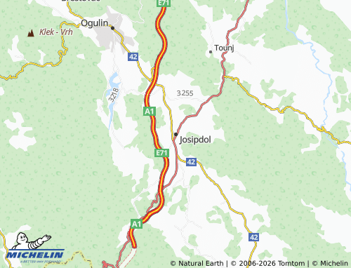 Mapa MICHELIN Josipdol - ViaMichelin