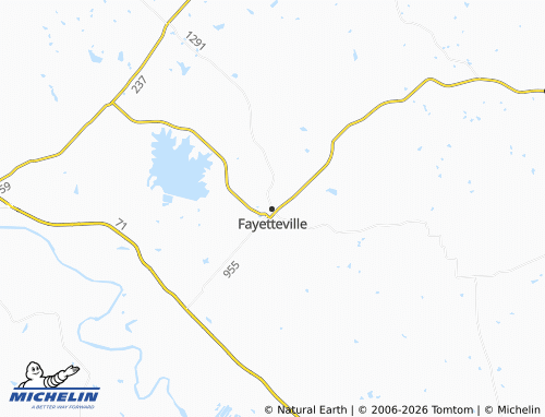 Carte MICHELIN Fayetteville - ViaMichelin