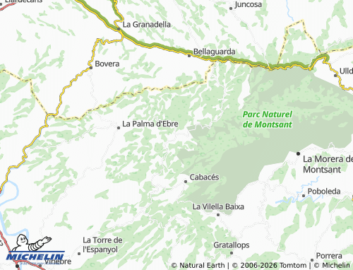 Carte MICHELIN La Bisbal de Falset - ViaMichelin